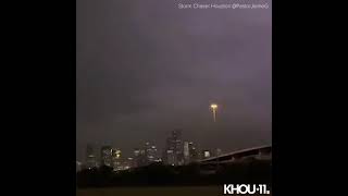 Lightning strike over downtown Houston (5/28)