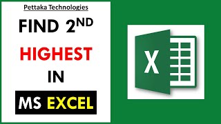 How to Find Second Highest Value in Excel