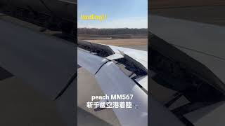 peachが着陸する瞬間撮ってみた