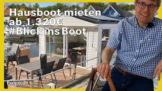 Hausboot mieten ab 1.320 € – Blick ins Boot: Folge 2 / Hausboot Rheinsberg