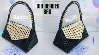 How to make a TRIANGLE shape BEADED BAG //PURSE TUTORIAL