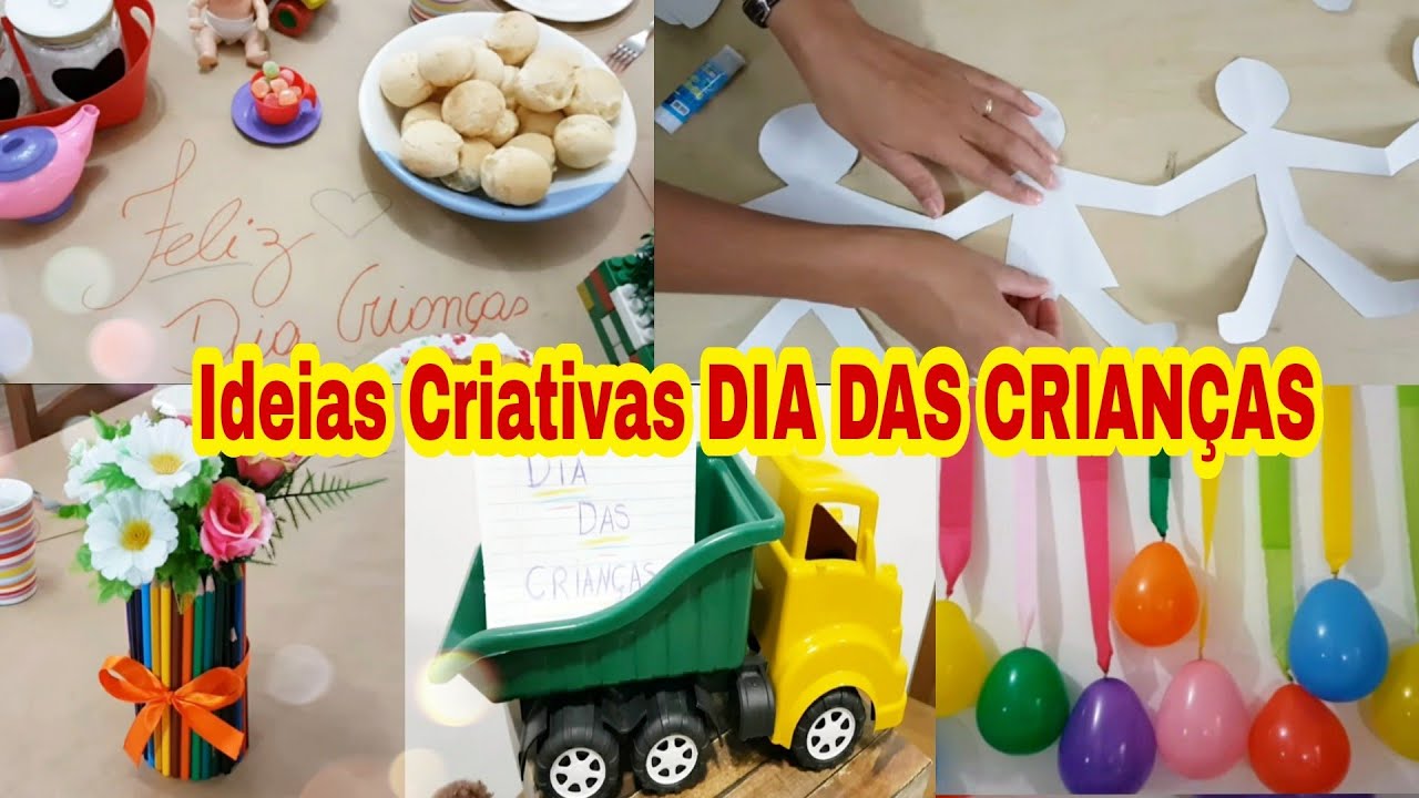 IDEIAS CRIATIVAS DIA DAS CRIANÇAS. IDEIA FESTA EM CASA. - YouTube