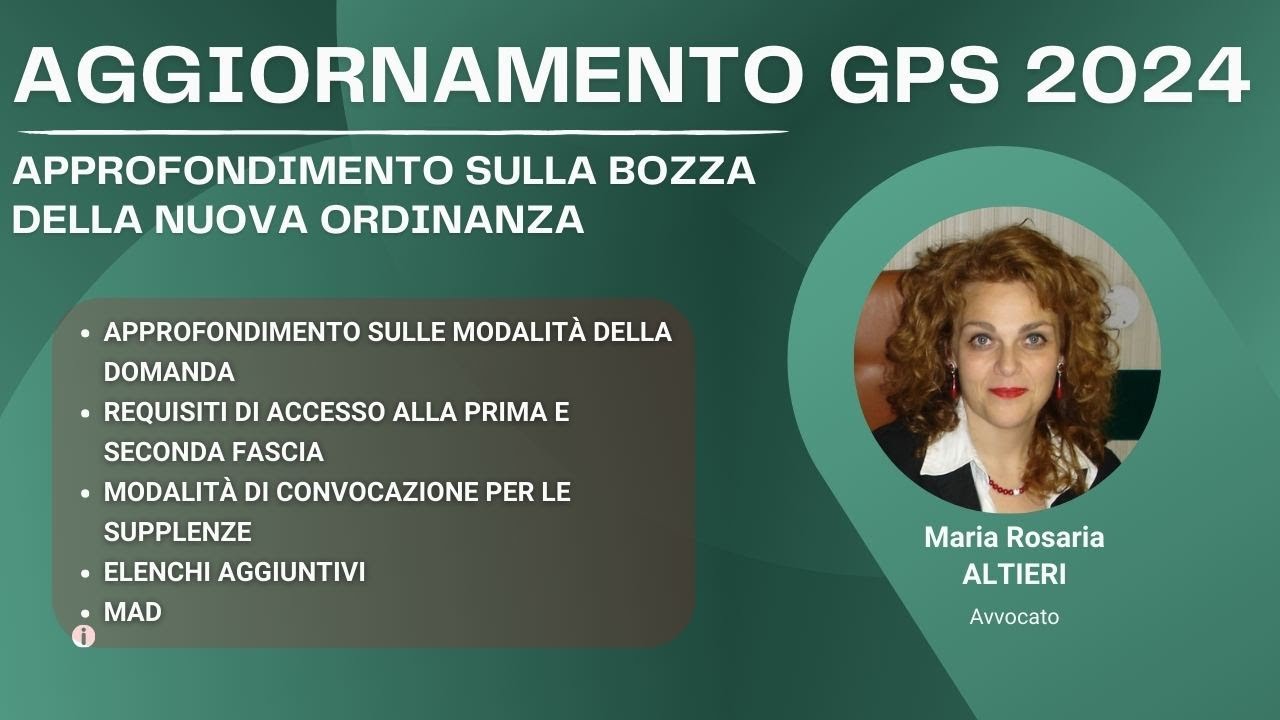 Aggiornamento GPS 2024, Approfondimento Sulla Bozza Della Nuova ...