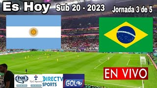 🔴 En vivo: Argentina vs. Brasil, donde ver, a que hora juega Argentina vs. Brasil Sub 20 - 2023