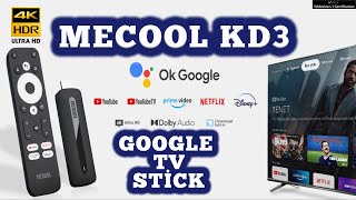MECOOL KD3 Android 11 Google TV Stick | 4K Lisanslı Çubuk İncelemesi