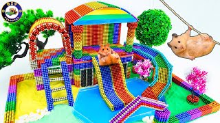 DIY 2025 - Build A Water Slide For Hamsters With Colored Magnetic Balls