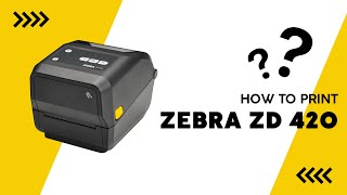 ZD 420 - Printing and Setup Instructions