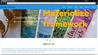 Responsive WebSample using materialize a css framework...