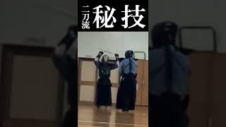 【二刀流】剣道二刀流の秘技。  #二天一流 #宮本武蔵　＃nito　＃kendo　#MiyamotoMusashi＃バガボンド #剣術  #二刀流 #北辰一刀流 #古武術