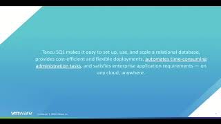 Tanzu Data Services PostgreSQL and MySQL on Kubernetes I VMware Tanzu
