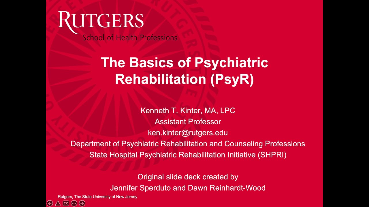 The Basics Of Psychiatric Rehabilitation (PsyR) - YouTube