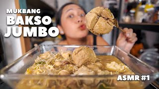 MUKBANG (ASMR) BAKSO JUMBO ISI DAGING!