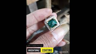 Green Topaz (COATING) Buat yg mau aja 750k NON Memo | Ring Perak size 8