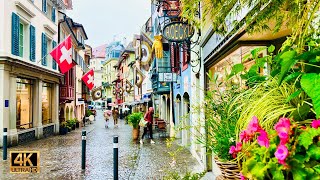 Walking in the Rain, Zurich Switzerland | Rain And City Sounds