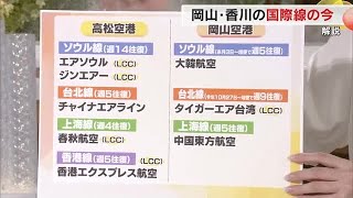 【解説】岡山・香川でも拡充される「国際航空路線」　地域間競争を勝ち抜くための人気路線の開拓に注目 (24/07/18 18:00)