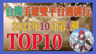 2021台灣手遊雙平台週排行TOP10 十月第4週(10/24~10/30) feat.蘆洲陳意涵 #哈利波特魔法覺醒 #伊蘇6 #放置英雄Eureka #魷魚遊戲 #魔力寶貝 #一念逍遙 #傳說對決