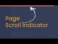 Page Scroll Indicator using HTML CSS and Javascript | csPoint website designing tutorials