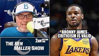 Ben Maller Says Criticism of Bronny James is Valid During Summer League