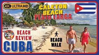 Caleton Beach Playa Larga Cuba 🇨🇺 (Beach for chilling) 4K Walking Tour / Beach Walk \u0026 Review