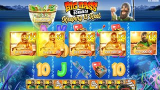 BIG BASS BONANZA KEEPING IT REAL EPIC GAMEPLAY HUGE GOLD FISHERMEN 10x 3x 2x BONUS BUY ONLINE CASINO