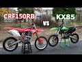 CRF150RB VS KX85 - Perbandingan Berdampingan