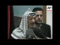 gaza german politician gerhard schroeder meets arafat