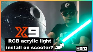 X9 part 17: RGB light install on electric scooter l project X9
