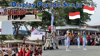 Penampilan Drumband SMA 1 Batusangkar dan Polisi Cilik Pada Display Parade Senja HUT RI ke-79