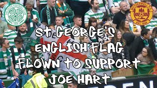 Celtic 6 - Motherwell 0 - St George's English Flag Flown To Support Joe Hart - 14 May 2022