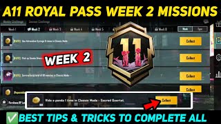 A11 WEEK 2 MISSION 🔥 PUBG WEEK 2 MISSION EXPLAINED 🔥A11 ROYAL PASS WEEK 2 MISSION/ C8S22 RP MISSIONS