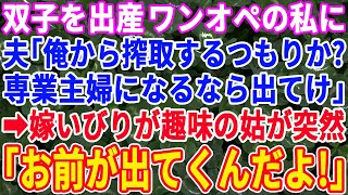 【スカッとする話】双子を出産した私に夫「専業主婦になるなら出て行けよ！」→お望み通り出ていくと、嫁いびりしていた義母が顔を真っ赤にして夫に...w【修羅場】