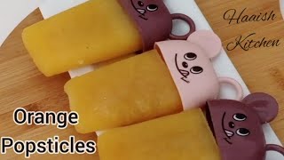 Popsicles Recipe | Orange Popsicle Recipe/ICE LOLLY/DIFFERENT TYPES OF POPSTICLES/QUICK AND EASY