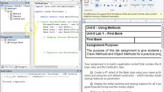 JAVA Unit 6 Lab 1 Getting Started