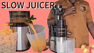 Iyi yo ntisanzwe,SLOW JUICER  niyo ikora juice neza muburyo butangiza intungamubiri ziba mumbuto.