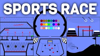24 Marble Race EP. 37: Sports Race (by Algodoo)