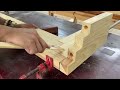 Extremely Ingenious Skills Woodworking Worker  Making Unique Joints Bed Monolithic Wood Projects