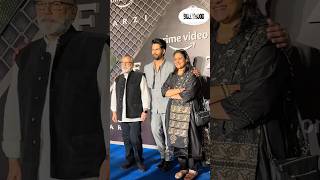 Shahid Kapoor with his family for "Farzi " movie screening #shrts #trending #shortsfeed #viral