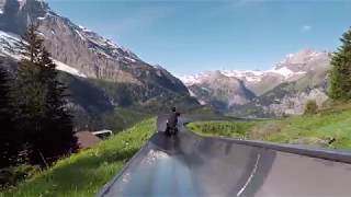Switzerland Alpine Slide (Mountain Coaster) - Rodelbahn - HD