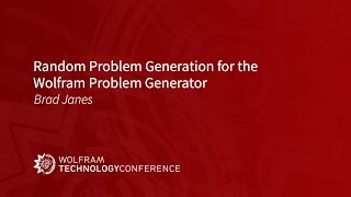 Random Problem Generation for the Wolfram Problem Generator