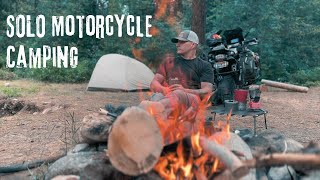 SOLO Motorcycle Camping | Escape the Noise | BMW R1250 GSA | Nature ASMR | Silent Vlog