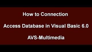 How to Connection Database in Visual Basic 6 0 Add new record, Save, Delete, Exit
