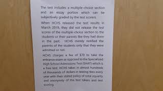 Hunter College High School Admissions Exam- What you don't know about this test!