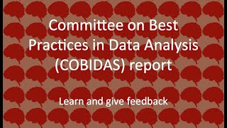 Guide for best practices in data analysis: COBIDAS overview