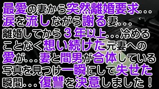 【修羅場】最愛の妻から突然、涙ながらの離婚要求…→離婚してから３年以上冷めることなく想い続けた妻への愛が妻と間男が合体している写真を見つけ一瞬にして失せた瞬間…復讐を決意した！