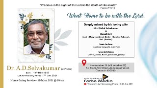 Dr Selvakumar Home Going Service Live