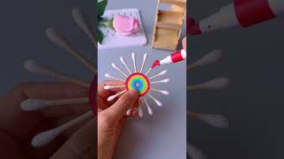 Teach you to use bottle caps and cotton swabs to make a cute spinning Ferris wheel, simple and fun,