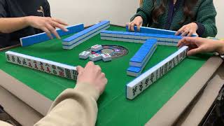 Mahjong272.廣東牌十番512有花有JP四回之四：一人一鋪自摸十番，大對對奪JP成大贏家，另有13么，清平守尾門。（我無份阿😭）