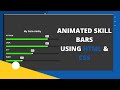 How to create animated skill bars using HTML and CSS only |Jon Brayden Codes