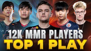 ALL 12k MMR Players with their TOP-1 Play In Dota 2 History