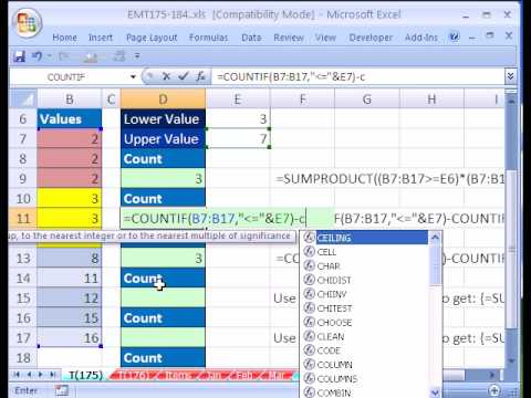 Excel Magic Trick #175: Count Between Upper & Lower Value Excel Magic Trick #175: Count Between Upper & Lower Value
